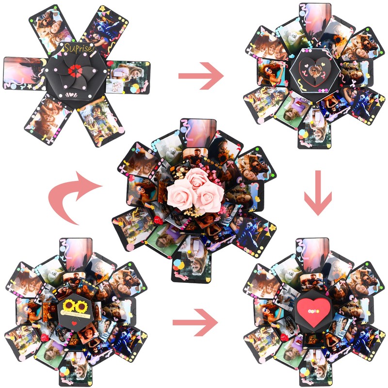 JANLOFO Surprise Box, Present Box, Surprise, Explosion Box, Album, DIY,