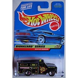 HOT WHEELS BIOHAZARD SERIES #4 OF 4 CARS, BLACK RESCUE RANGER #720 5 SPOKE