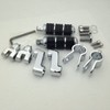 HK Group Motorcycle Chrome Footrest Foot Pegs with 1 1/4"