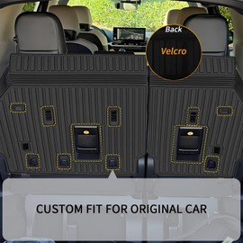 apttpas Cargo Mat Compatible with Toyota Sienna 2021-2025 7&8 Seat Trunk Mat & Backrest Liner TPE Cargo Liner 3rd Row Back Seat Cover Replacement for 2021 2022 2023 2024 2025 Toyota Sienna Accessories