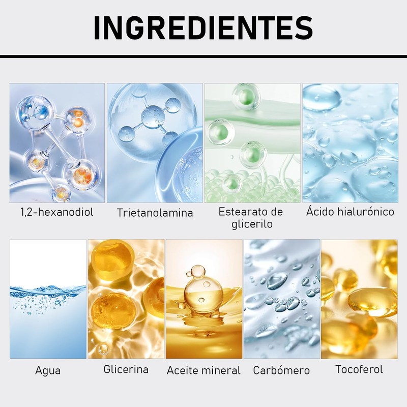 Crema para Ojos Antiarrugas Efecto Tensor Temporal Inmediato Reduce Bolsas,
