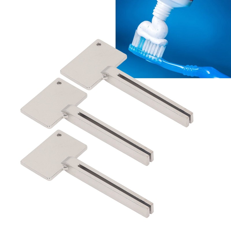 12pcs Stainless Steel Toothpaste Key Squeezer Rollers Ergonomic Heavy Duty