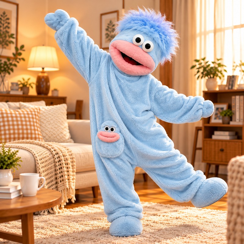 Monster Onesie Pajamas for Cozy Lounging – Thickened Fleece Jumpsuit