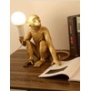 CHABEI Modern Table Light, Monkey Desk Lamp, Resin Sitting Monkey