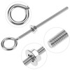 QWORK Stainless Steel Eye Bolts 1/4"x4" with Nuts – Long