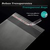 RUBY 200 x Clear Plastic Cellophane Bags with Self Seal