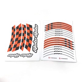 MC MOTOPARTS 17" Wheel Rim Stickers AA01 Wall Decals Vinyl Glossy Tape Compatible with CBR600RR CBR 1000RR 18 19 20 CB 1000R 500X CB600F CB1000 Hornet 21 22 23 24 (Orange)