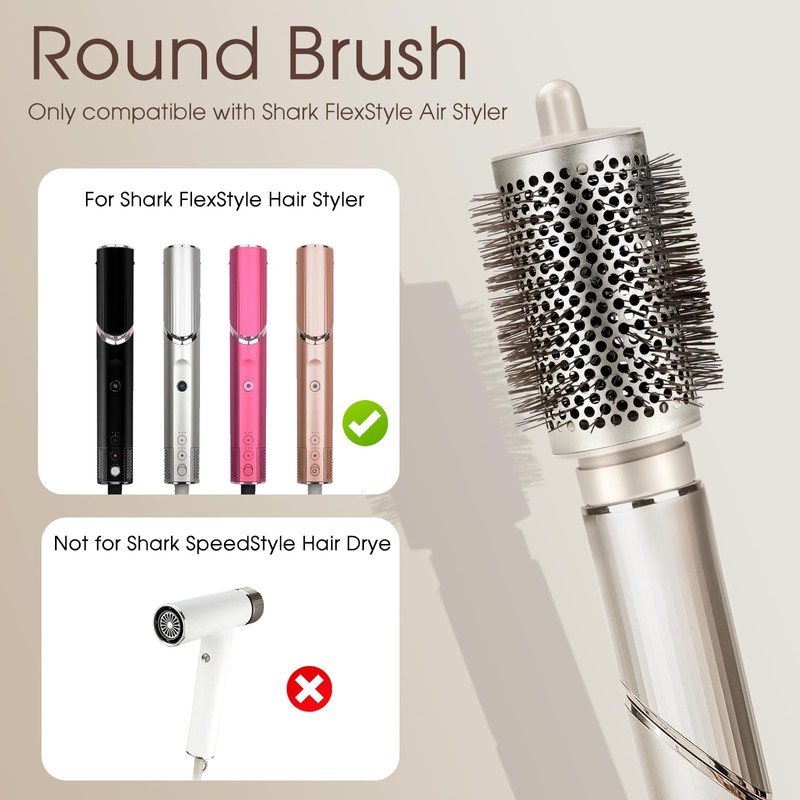 Large Round Brush for Shark FlexStyle Blow Dryers Attachments,Jumbo Bigger