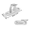 BELLE VOUS M8 Stainless Steel Pad Eye Plate Hooks (8