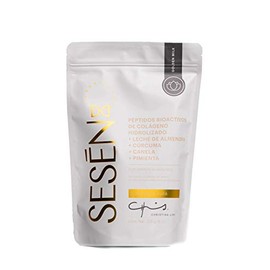 SESĒN Colágeno Golden Milk Grass Fed 225g | Colágeno + Cúrcuma + Leche de Almendra + Vitaminas B3 B6 | Sin Gluten | Suplemento