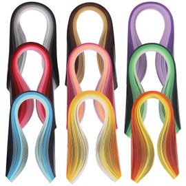 Jotia 1080 Strips Quilling Paper Kit, 45 Colors 5mm x 54cm Paper Quilling Strips for DIY Art Craft Flower Making