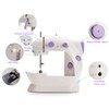 Mini Sewing Machine for Beginner by Phildim (2 Speeds, LED