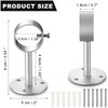 Silver Ceiling Curtain Rod Brackets - 2 Pack, Ceiling Mounted