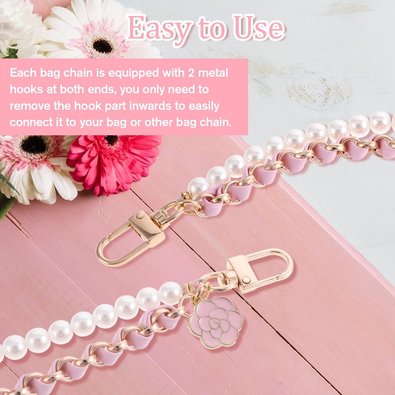 QFGasre 3 Piece Bag Extender Chain Purse Extender for Handbags