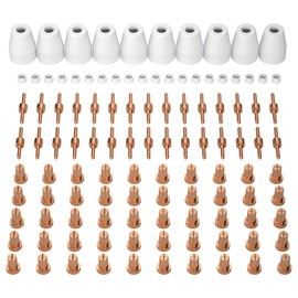 ARCCAPTAIN 110PCS PT31 Plasma Cutting Consumables Fit CUT-45 CUT-50 CT-312 MIG205 MP with Plasma Cutter Torch PT-31 JG-40 LG-40