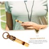LABRIMP Portable Copper Whistle Keychain Loud Camping Whistle for Hiking
