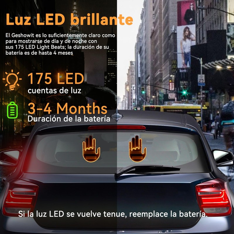 KIONTS Luz De Gesto para Coche, LED Luces de Gesto