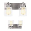 Nuk3y Vintage Farmhouse Bathroom Vanity Light Fixture (Brushed Nickel, 2