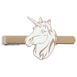 Unicorn Face Tie Clip Slide Bar Nickle Plated Wedding Gift TC 706