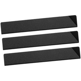 GLOKUUCA Knives Edge Guards - 3Pcs Knife Cover Sleeves Fits for Chef knife, Santoku, Bread and Paring knives - ABS Plastic Safety Knives Case Blade Protector - (9.8"x1.5")