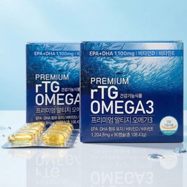 Dietary Supplement, Premium r TG Omega-3 1204mg for daily wellness routines, capsules tablets powder or sticks, Korean Import, and