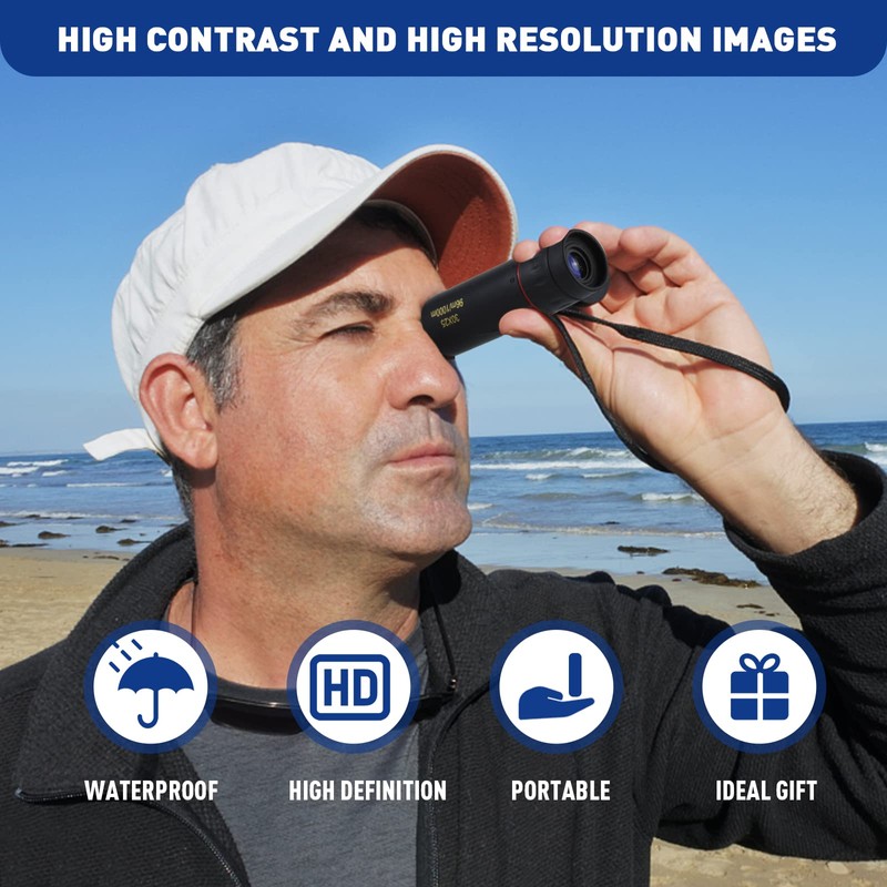 HDAJY Mini Monocular Telescope, Upgrade 30 x 25 HD Monoculars