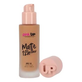 Base de maquillaje líquida Pink Up Rostro Matte Cover 12H Matte 12 horas tono 600 tan - 30mL 30g
