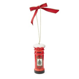 Spode Brit Post Box Ornament - Dolomite Holiday Decor with Classic Design, Christmas Decorative Ornament for Tree, Wreath, Mantel, Seasonal Display - Unique Festive Decoration