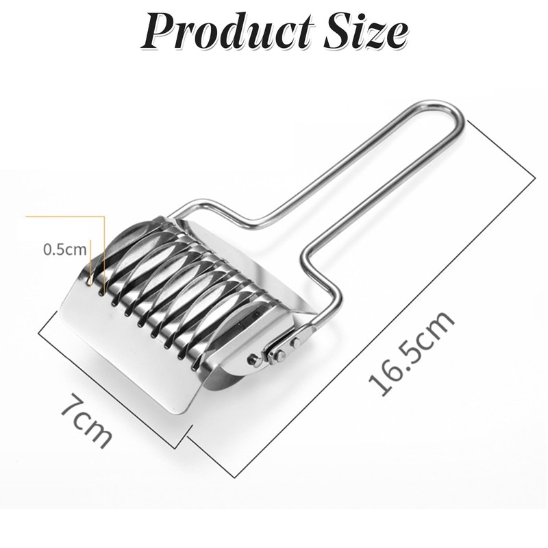 Stainless Steel Noodle Cutter,Noodle Lattice Roller Pasta Spaghetti Maker Kitchen