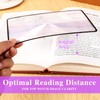4 Pcs Flat Magnifier Lay on Page 3X Magnifying Sheet