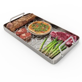 Stainless Steel Fish & Veggie Grill Tray for Traeger Grill Basket BAC610