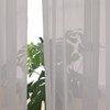 ABCHOME Light Gray Sheer Curtains 72 Inches Long 2 Panels,Rod