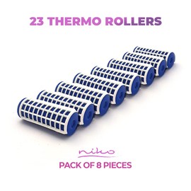 NIKO Ceramic Thermal Rollers - Heated Curlers Water Heat Roller Styling Tool for Hairdresser Salon Hairdresser or Home - Random Colour (23 mm)