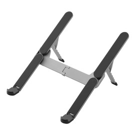 KingJim NPS30-DG Folding Laptop Stand Dark Gray Portable Anti-Slip Lightweight