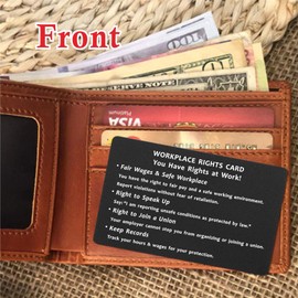 ABNTY Workplace Rights Card - Legal Rights Reminder for Employees | Fair Wages, Safe Workplace, Right to Speak Up, Union Membership Protection