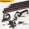 Bronze Curtain Rods for Windows 48 to 84 Inch, USFOOK