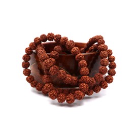 Mala Beads Rudraksha Mala Necklace With 108 Prayer Beads for Japa, Meditation, Yoga, And To Increase Calmness