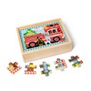 Melissa & Doug Wooden Jigsaw Puzzles in a Box 2-Pack