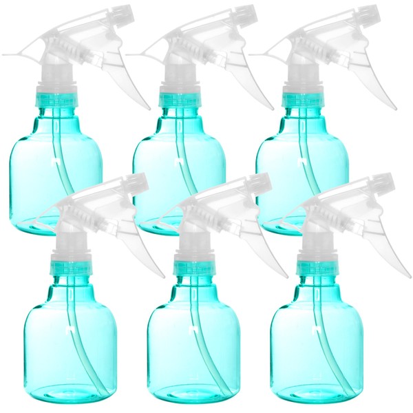 Youngever 6 Pack 8 Ounce Empty Plastic Spray Bottles (Teal)