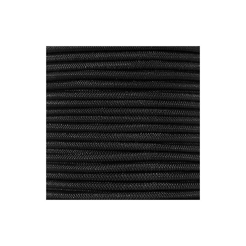 Golberg Black Shock Cord, Bungee Cord - (1/8 Inch x