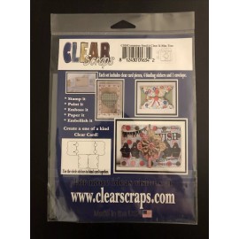 Clear Scraps Stamp it Card Making Scrapbooking Send It Clear X-mas Tree Stencil