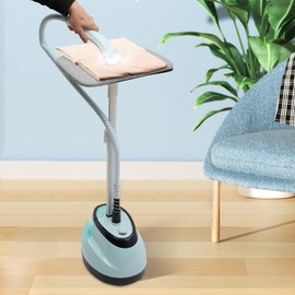 Garment Steamer for Clothes,Freestanding Professional Steamer with Garment Hanger Ironing Board,Commercial Steamer Clothes Steaming Machine Stand for Silk Fiber Nylon Polyester (Blue)