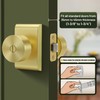 Moquin Brushed Gold Door Knobs Interior, Gold Zinc-Alloy Heavy Duty
