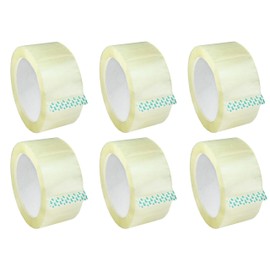 Sales4Less Clear Packing Tape Rolls 2-Inches x 110 Yards Heavy Duty Sealing Adhesive Tapes for Moving Packaging Shipping, Office and Storage 6 Pack