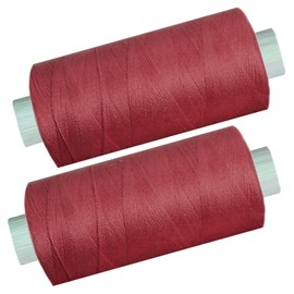 2 Spools of 500 m Sewing Thread/Synthread Bordeaux Red Polyester Sewing Thread for Sewing Machine 0475-23