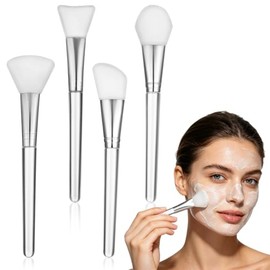 CALLARON 4 Piezas Brochas De Silicona Para Mascarillas Faciales Herramientas De Aplicación Precisa Para Mascarillas De Barro Y Arcilla Y Fáciles De Li