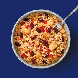 BEN'S ORIGINAL Street Food Jamaican Jerk Style Beans & Rice with Chicken, Prepared Entrée, Microwave in 90 Seconds, 9 oz​ (Pack of 6)