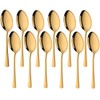 Pack of 12 Dinner Spoons, Buyer Star Gold Stainless Steel