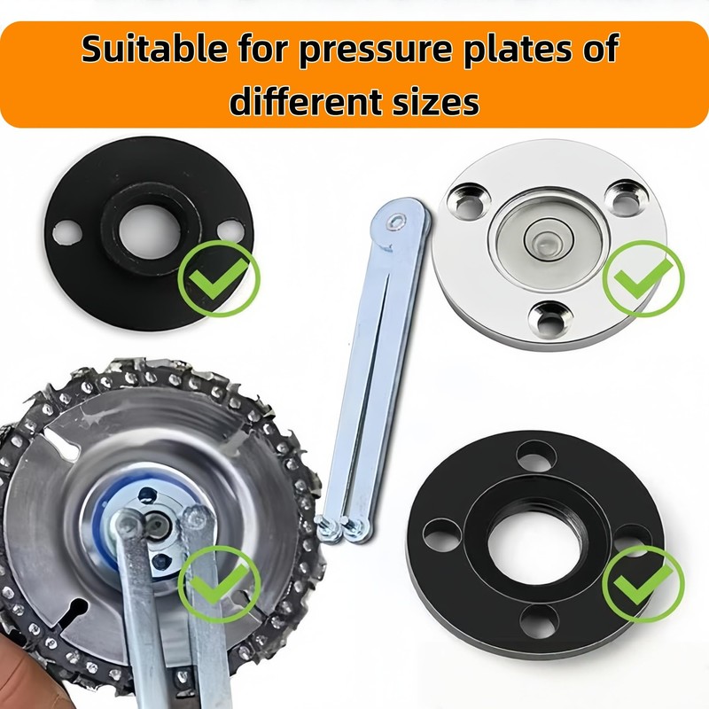 Adjustable Pin Spanner Wrench, Angle Grinder Locknut Tool for Backing