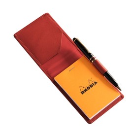 Jamale Genuine Leather Rodia Cover Memo Pad No.11 a7 Tochigi Leather Vertical Type Made in Japan Red